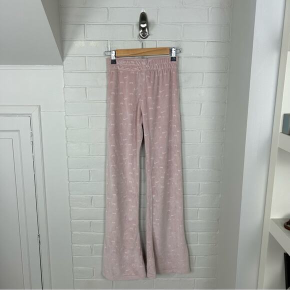 Nike Air Velour Baby Pink Logo Pants Size S - Picture 9 of 11